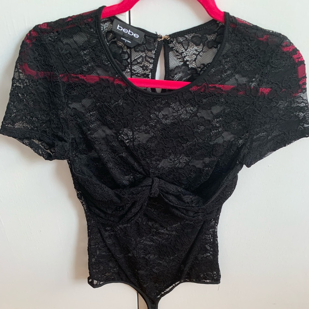 Bebe lace bodysuit top 💕
